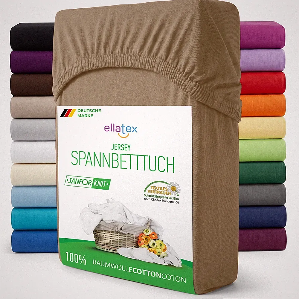 JERSEY Spannbettlaken Spannbetttuch für STANDARD TOPPER WASSERBETTEN Baumwolle
