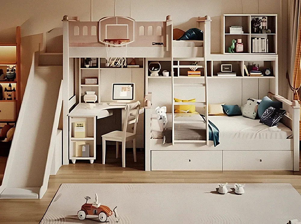Jugendbett Kinderbett Holz weiß Etagenbett Stockbett Doppelstockbett