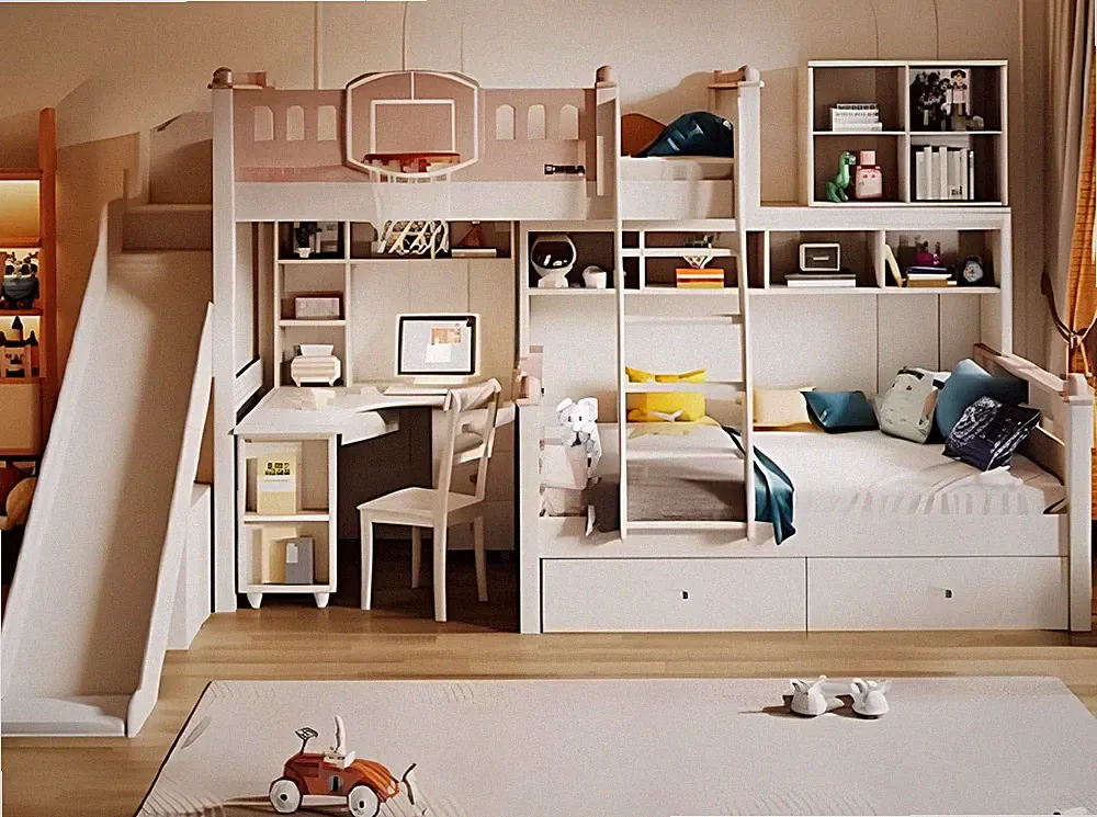 Jugendbett Kinderbett Holz weiß Etagenbett Stockbett Doppelstockbett