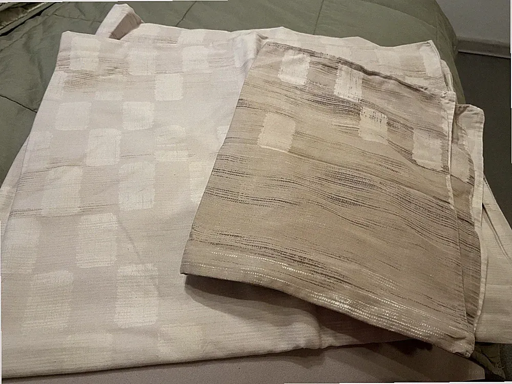 Kaeppel Bettwäsche Set für 2 Betten 135x200 und Nackenstützkissen Beige/Braun