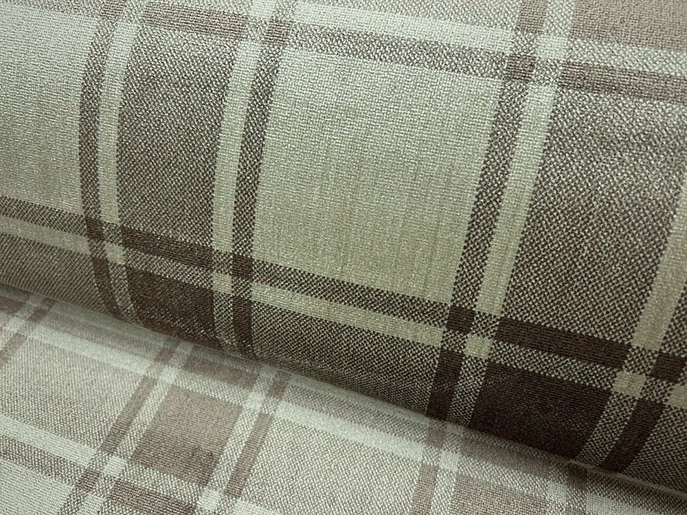 Karo Samtstoff Polster Möbel Sofa Stoff 140 cm breit beige