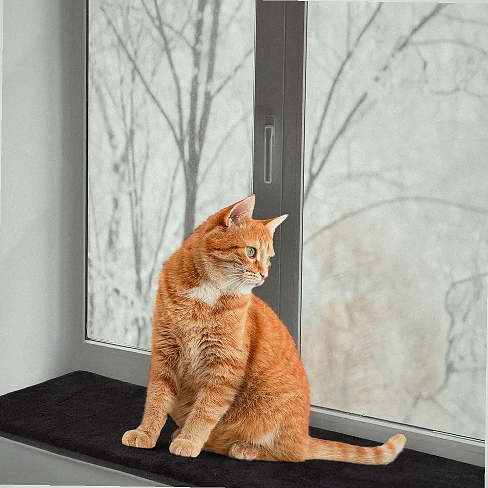 Katzen-Fensterbank Bett Matte Plüsch Schaumstoff 90x30cm Rutschfeste Unterseite