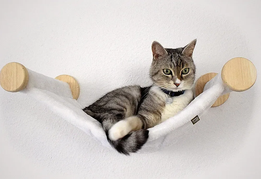 Katzenhängematte zur Wandmontage, ECO Katzenbett Katzen Hängematte für die Wa