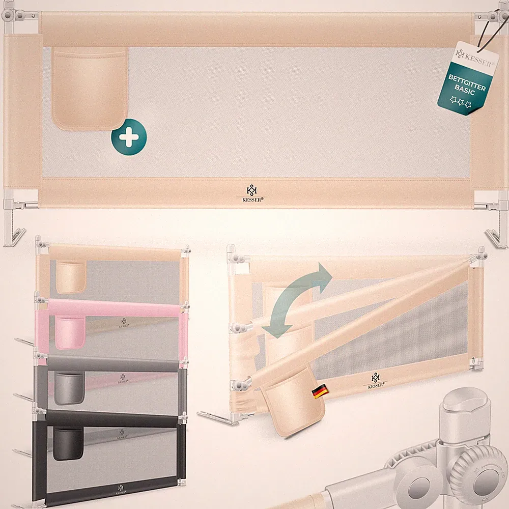 KESSER® Bettschutzgitter Kinder Bettgitter Baby Reise Bett Rausfallschutz