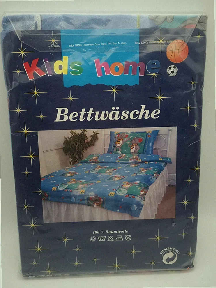 KIDS HOME Kinder Bettwäsche 90er Mäuse Motiv 100x140 + 40x60 cm vintage retro