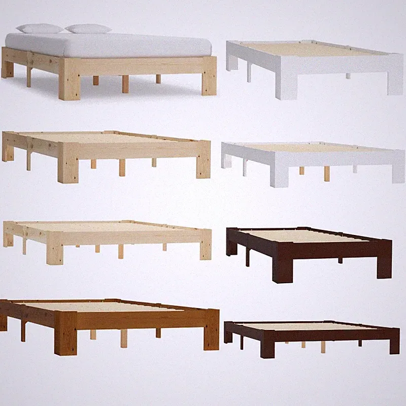Kiefer Massiv Bettgestell Modernes Bett Holzbett Futonbett mehrere Auswahl