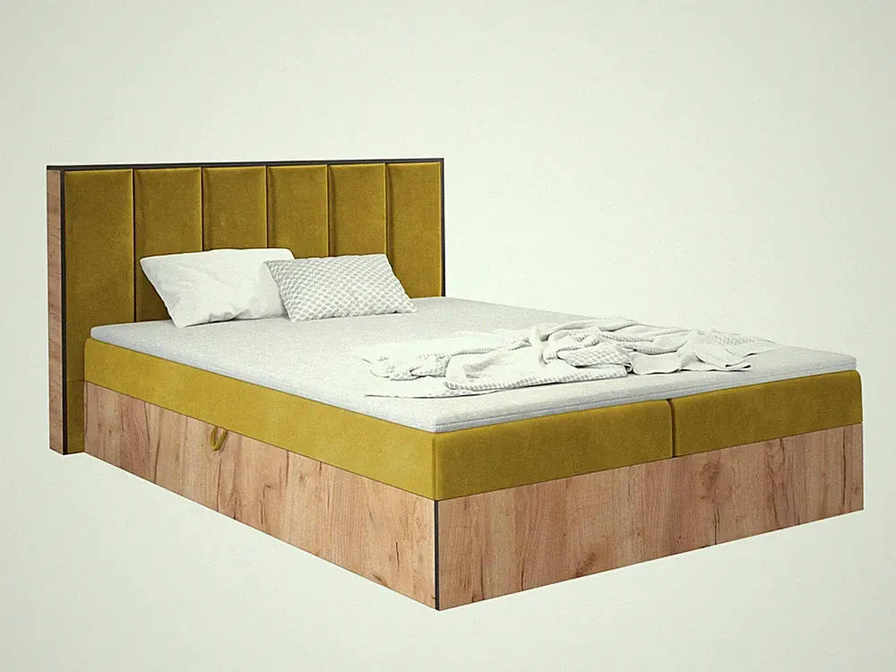 KIER FURNITURE Polsterbett mit Bettkasten ROSSI, Bett mit Matratze