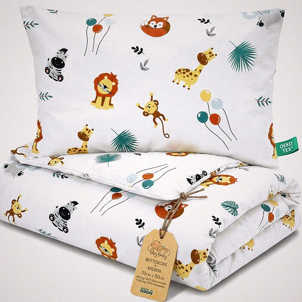 Kinder Bettdecke ohne Bezug Baumwolle Set Kinderdecke Kissen Babybett Kinderbett
