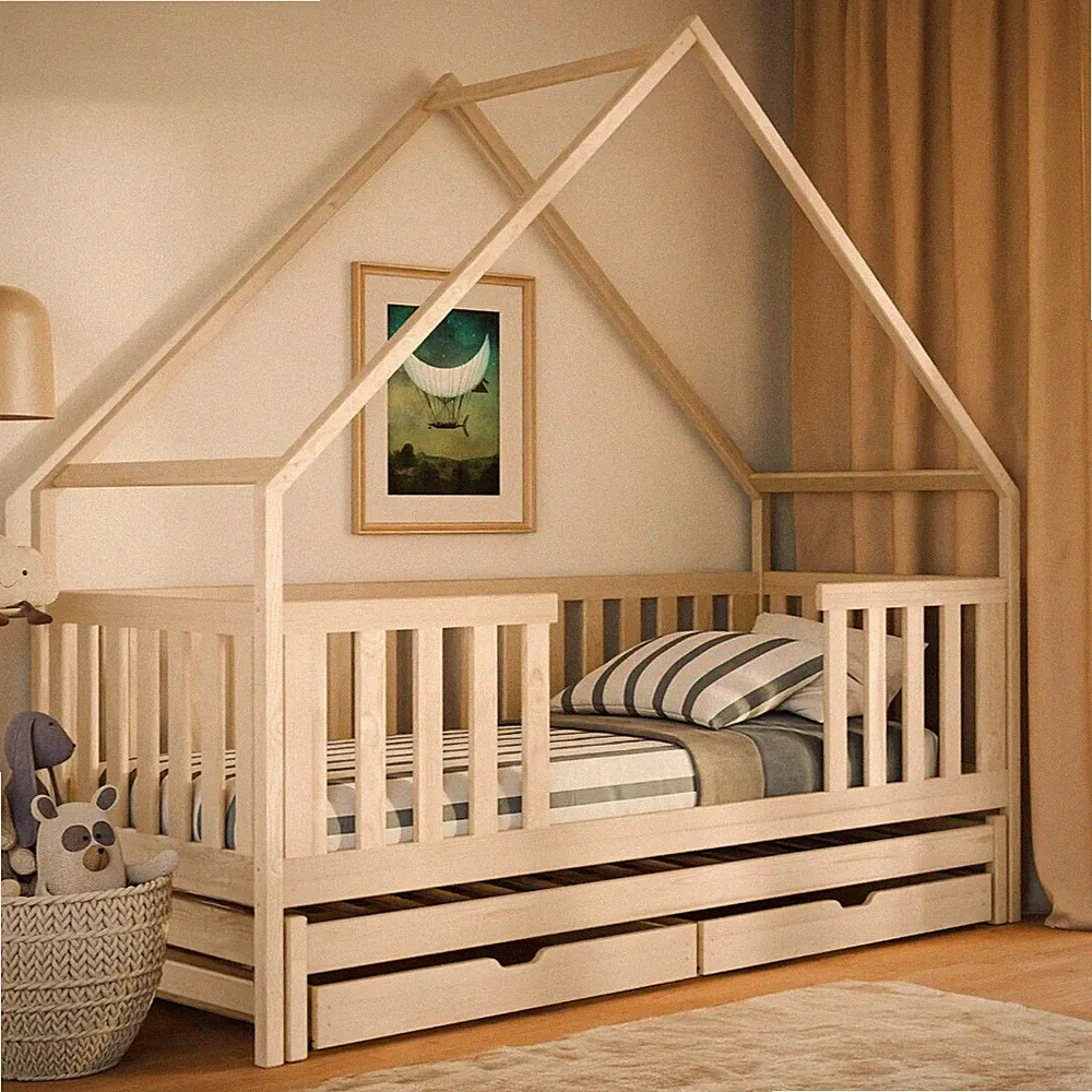 Kinder Hausbett Gaduno mit Schubladen Bett Kinderbett Jugendbett Einzelbett