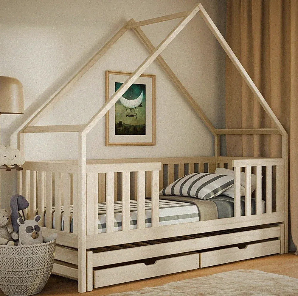 Kinder Hausbett Lasire mit Schubladen Jugendbett Bett Einzelbett Kinderbett