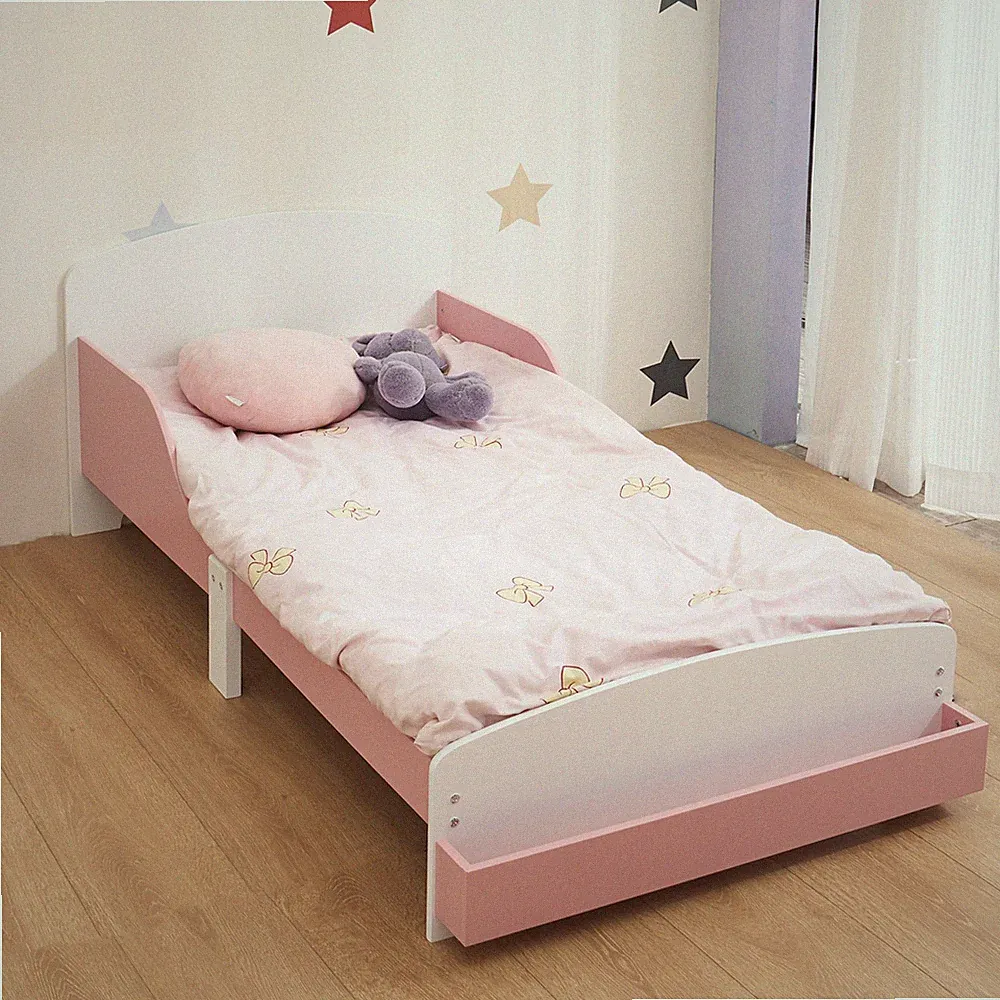 Kinderbett 140*70 cm mit Rausfallschutz & Lattenrost Juniorbett für Kleinkinder