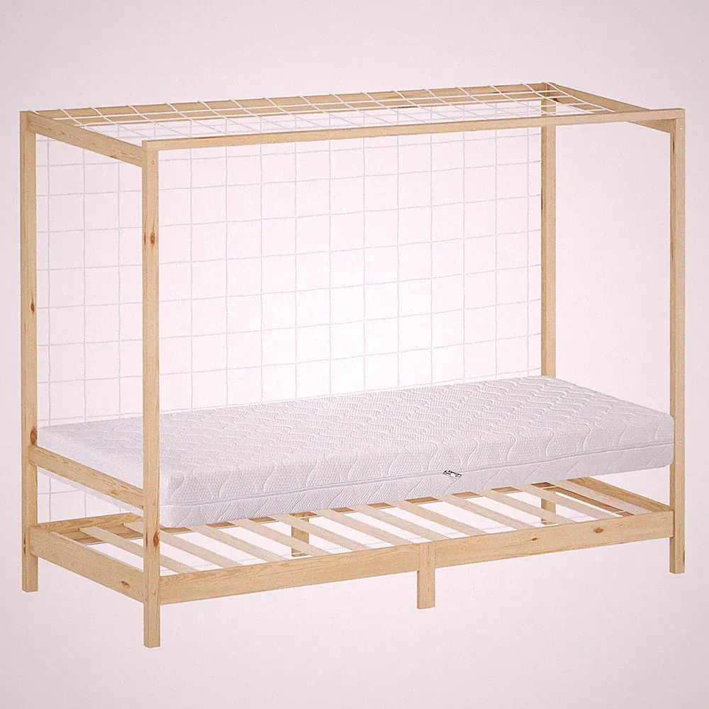 Kinderbett mit Matratze Jugendbett Einzelbett Lattenrost Kiefernholz 90x200 cm