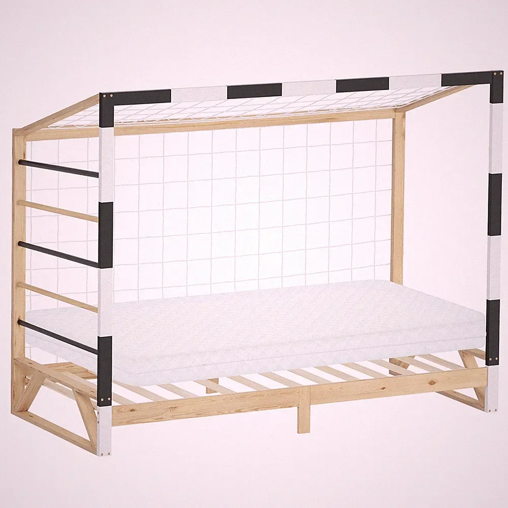 Kinderbett mit Matratze Jugendbett Kiefernholz Einzelbett Lattenrost 90x200 cm