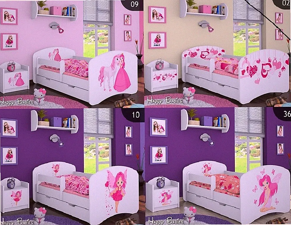 Kinderbett mit MATRATZE Schublade JUGENDBETT VIELE MOTIV Kostenloser Versand ! !