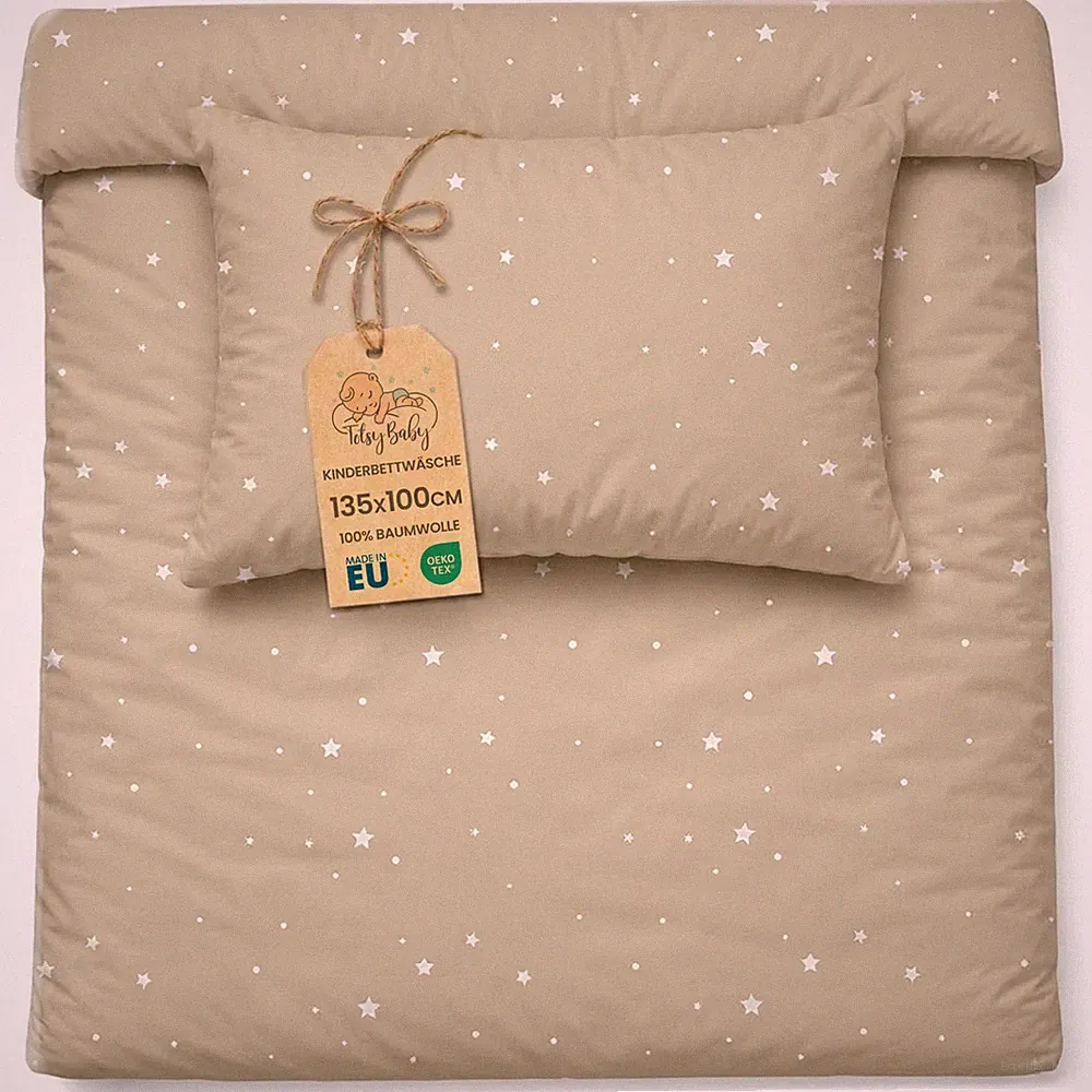 Kinderbettwäsche aus Baumwolle Bettbezug Kissenbezug 40x60 Wende Babybettwäsche