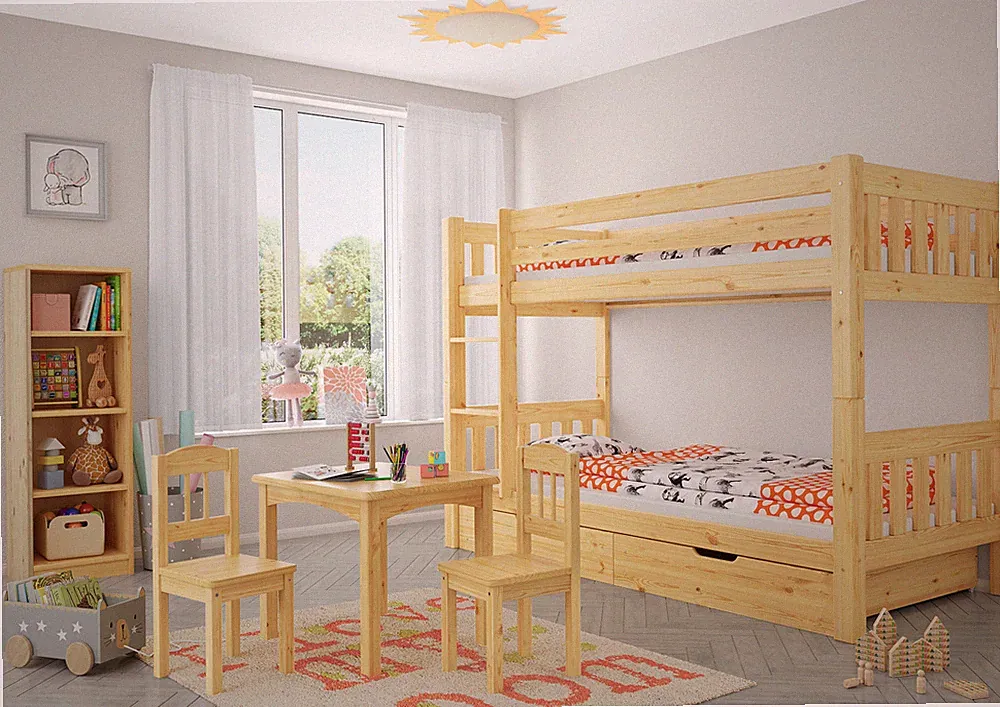 Kinderetagenbett massiv Kiefer Kinderzimmer Stockbett Hochbett Zubehör wählbar