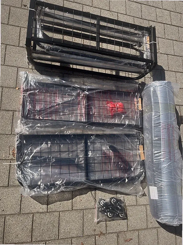 klappbett mit matratze 90x200 Metallgestell schwarz Fa Kesser