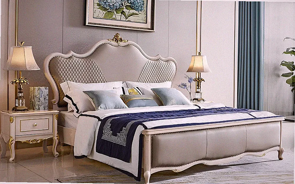 Klassisches Bett Barock Rokoko Hotel Betten Polsterbett Doppelbett Chesterfield