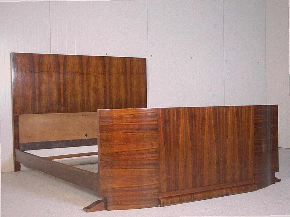 KM 514 Vintage Zeitloses Art Deco Bett aus Frankreich Palisander um 1930 Antik