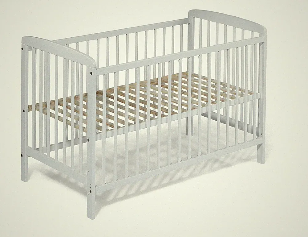 KOKO Babybett Gitterbett Kinderbett Beistellbett JULIA weiss 120x60 cm