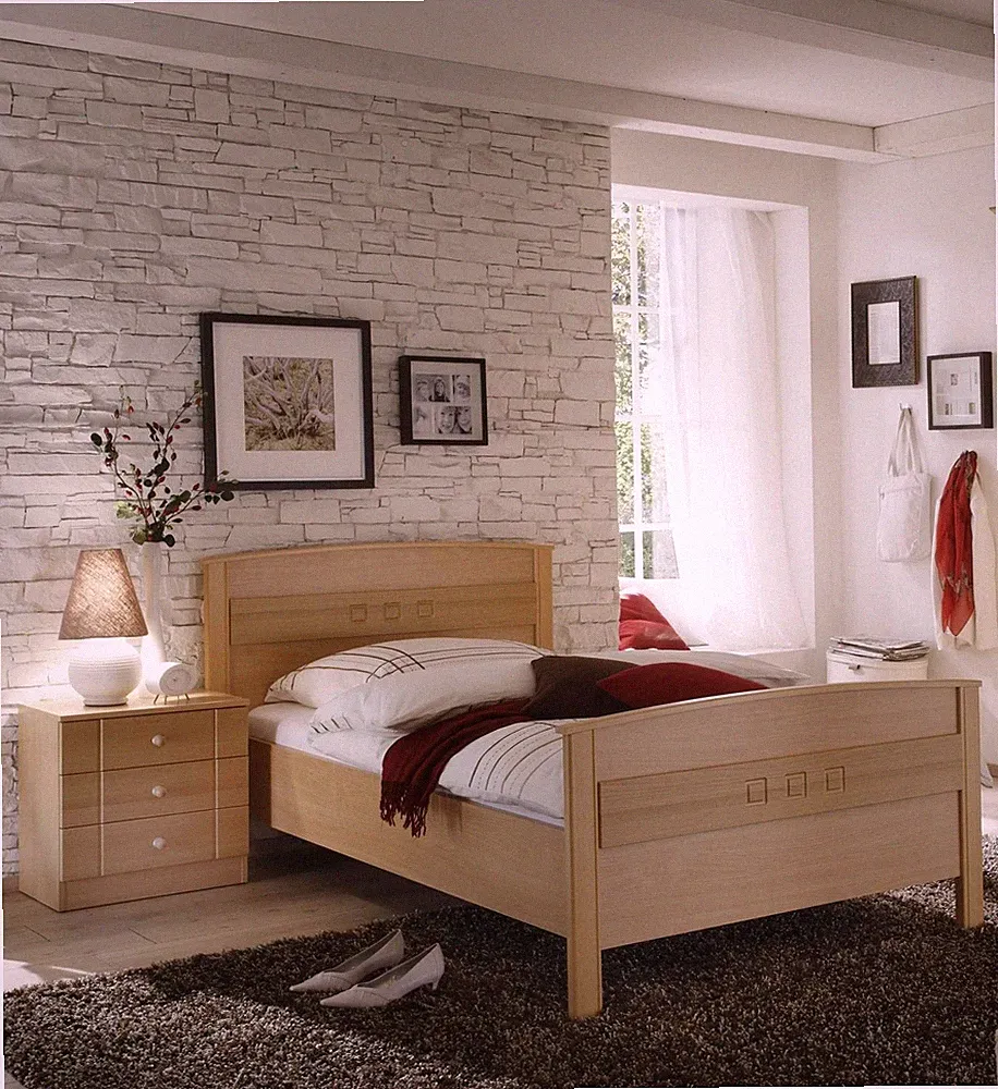 Komfortbett Eiche Sonoma Dekor 100x200 cm Einzelbett Jugendbett Liegenbett