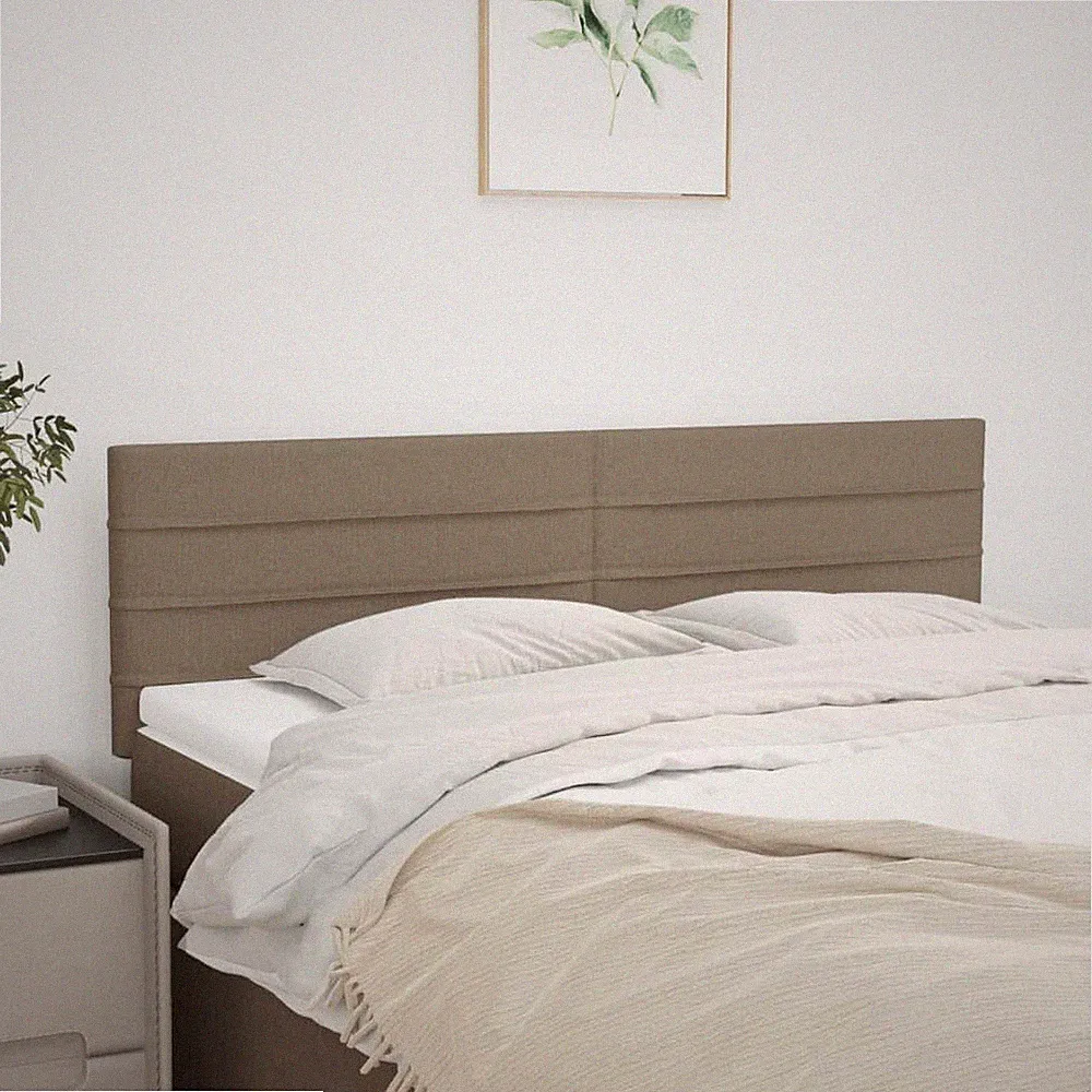 Kopfteil 144x5x78/88cm Betthaupt Taupe Höhenverstellbar Massivholz Soff