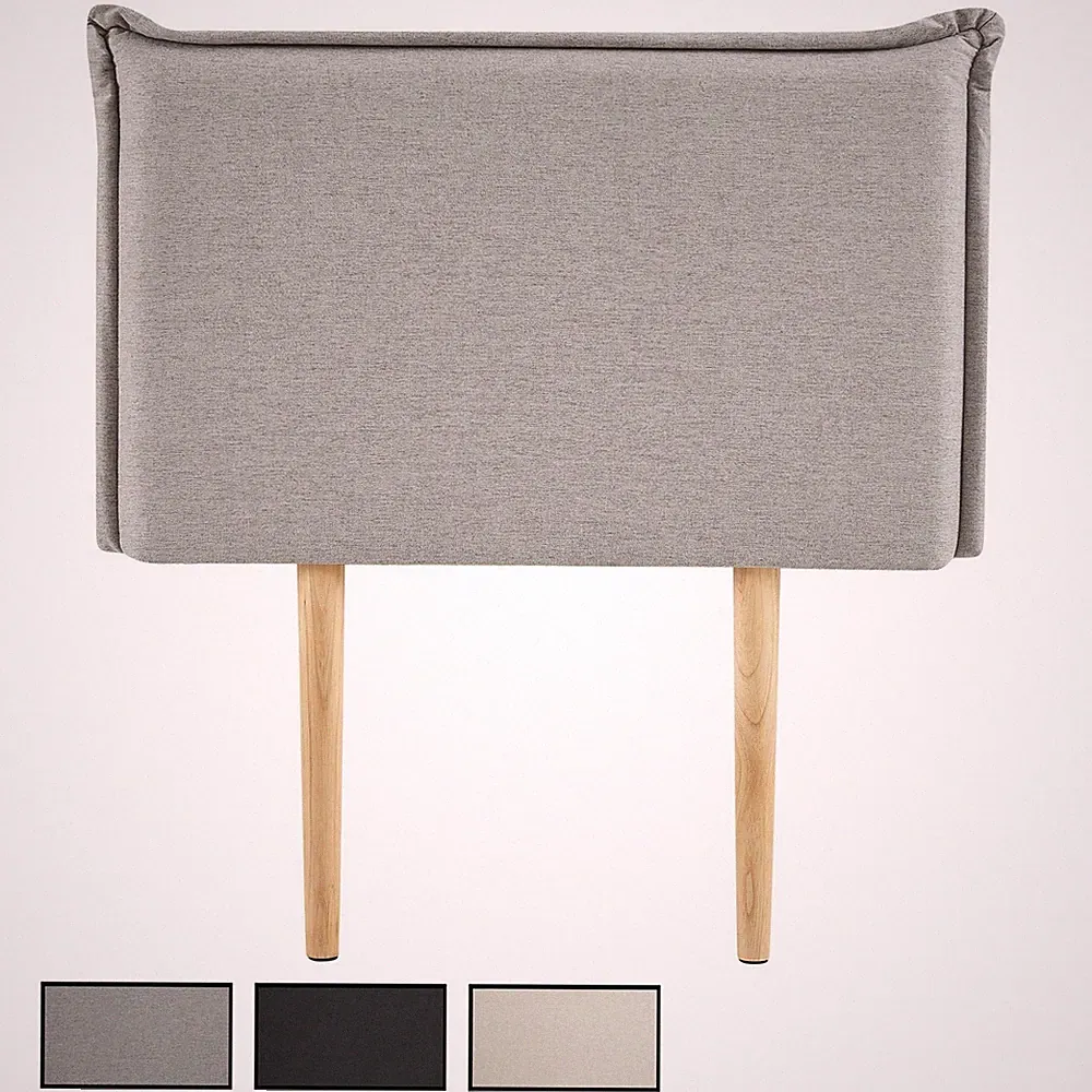 Kopfteil Bett gepolstert mit Holzbeinen
