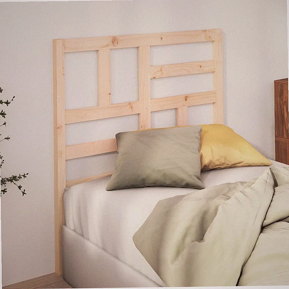 Kopfteil Kiefer massiv natur 106x104cm rustikal Wandhalterung minimalistisch schlankes Design