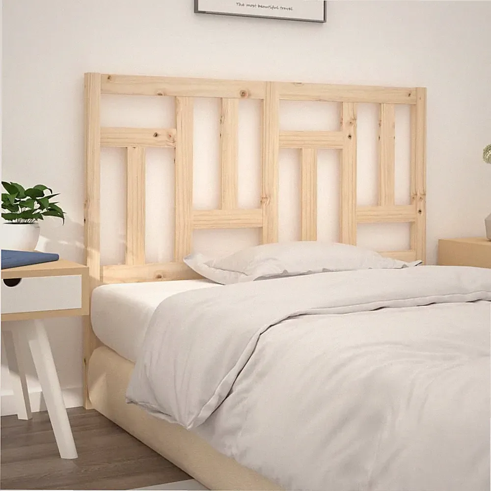 Kopfteil Kiefer massiv natur 165,5x100 cm rustikal Holz Bettlehne minimaler Komfort