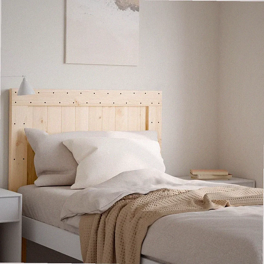 Kopfteil unbehandelt Kiefer massiv 100x104cm rustikal Holz Bett Rückenstütze stabil
