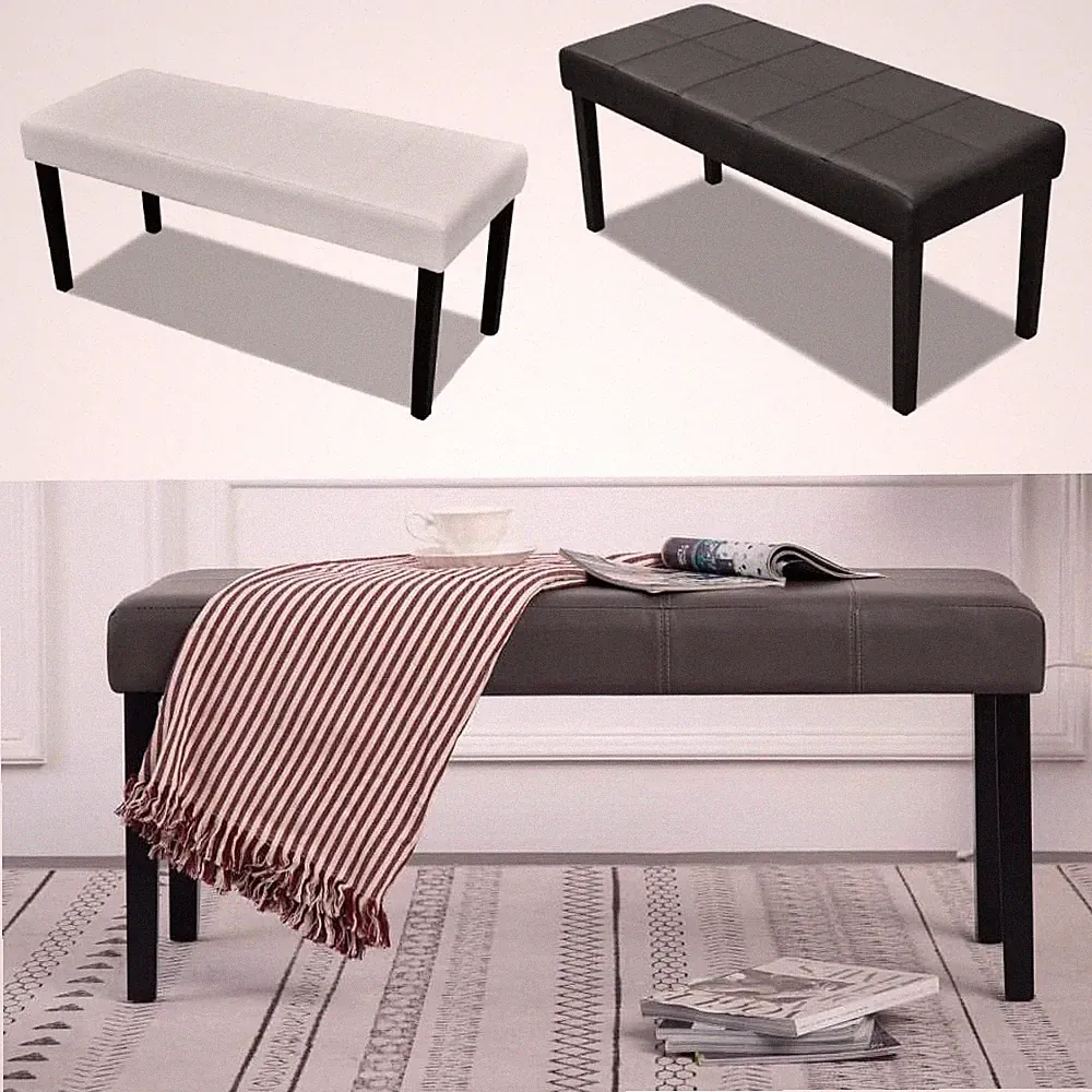 Kunstleder Bank Sitzbank Polsterbank Sitzhocker Esszimmerbank Betthocker 106cm