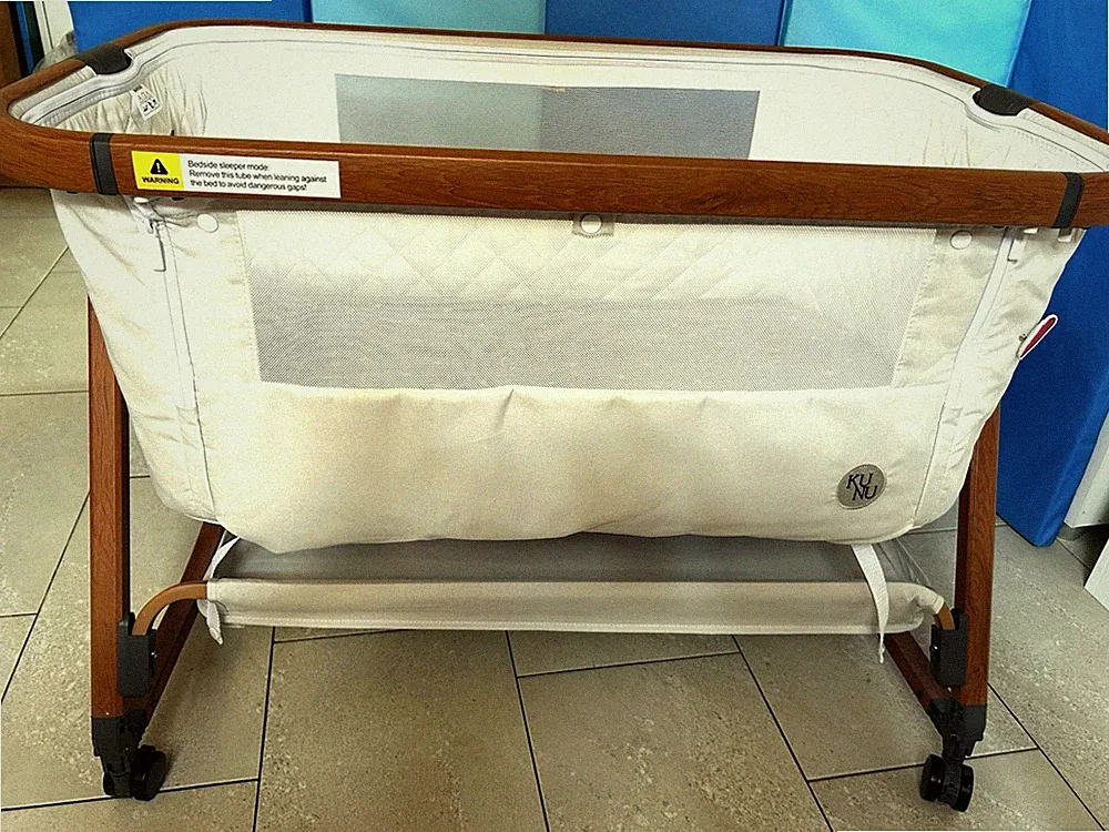 KUNU® 3in1 Beistellbett Babybett mit Rollen Wiege Reisebett für Boxspringbett