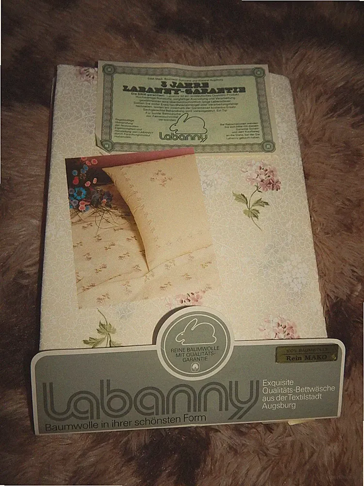 Labanny Vintage Bettwäsche Rein Mako Set 2-teilig 135x200 cm Shabby Romantik