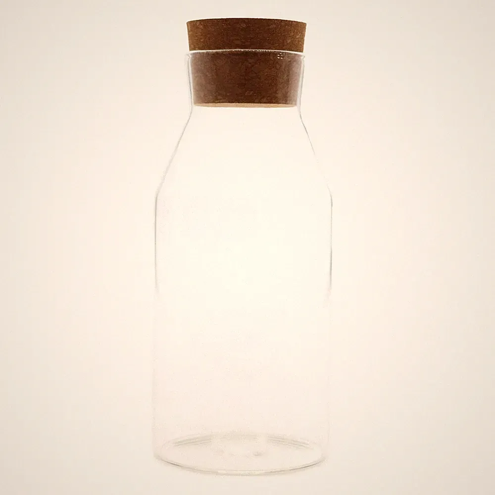 Landhaus Kork Glas - klar - 20 cm