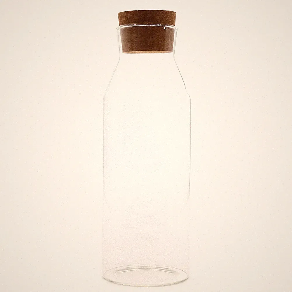 Landhaus Kork Glas - klar - 25 cm