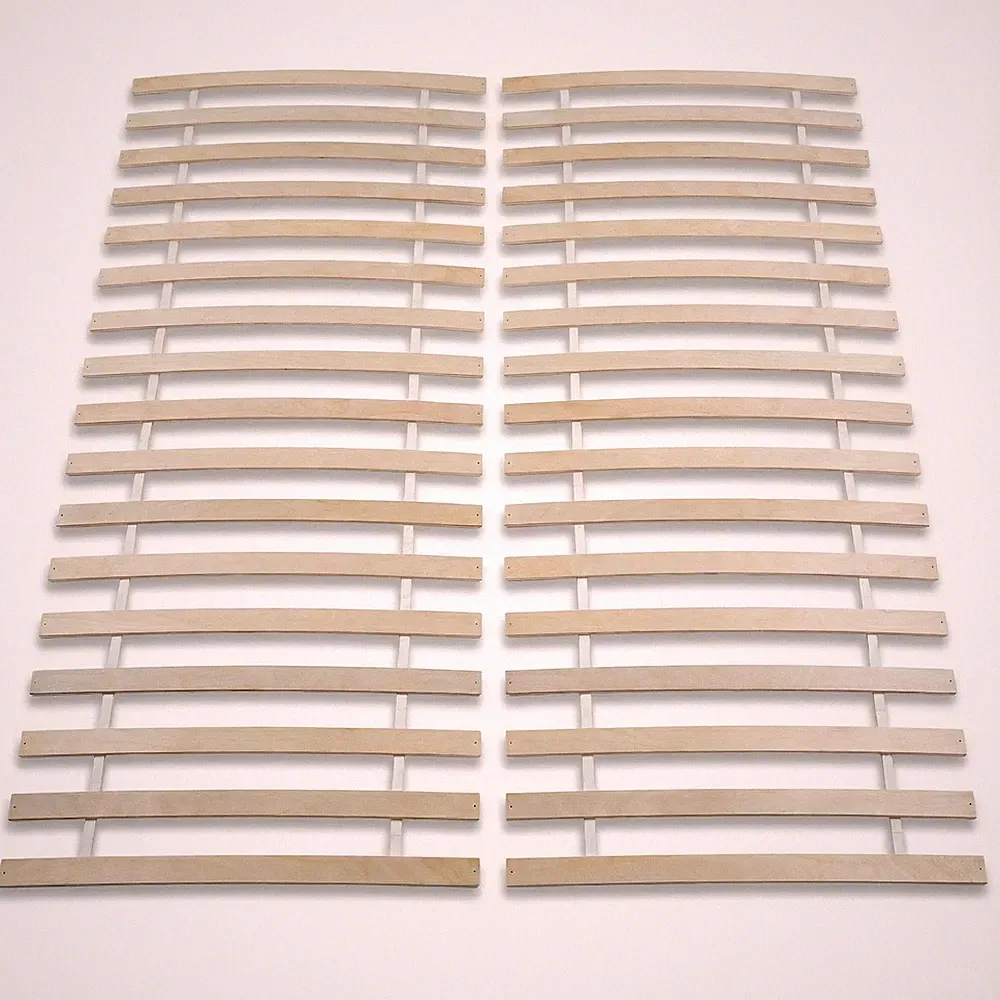 Lattenrost 180 x 200 cm Rollrost aus Birke-Schichtholz mit 17 Federleisten Natur