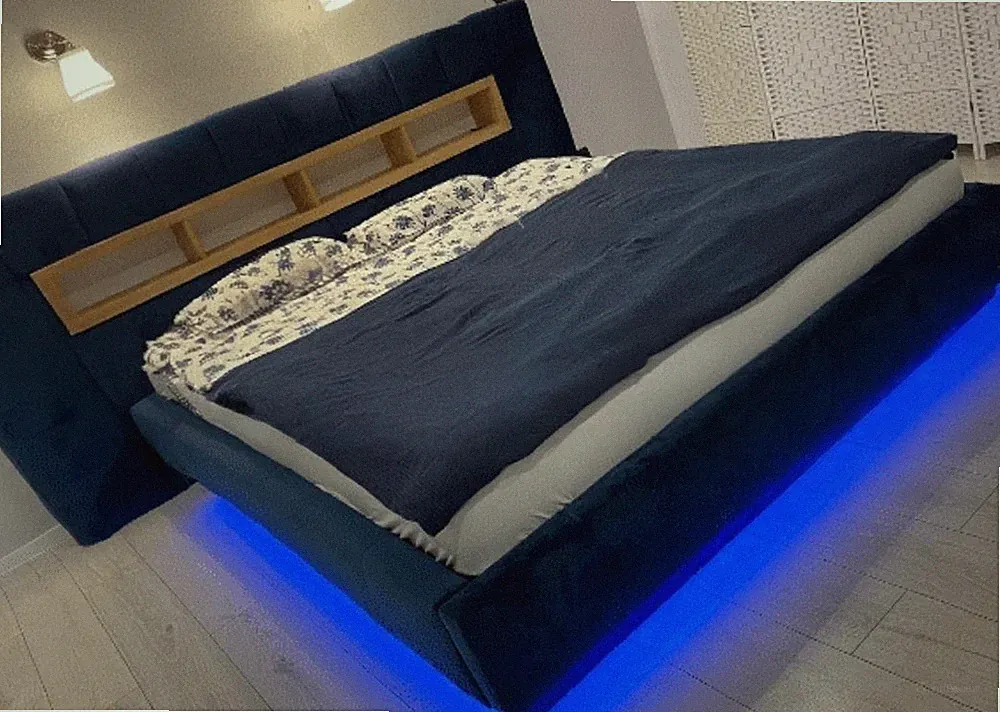 LED Bett Mit Bettkasten und Ablage/Regal 150*190 160*200 170*210 170*220
