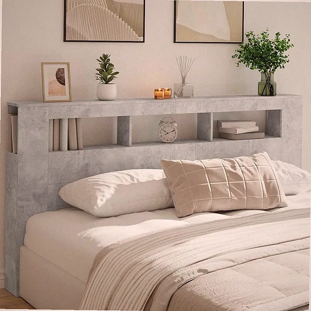 LED Kopfteil Bettkopfteil für Bett Betthaupt Bettzubehör Holzwerkstoff vidaXL
