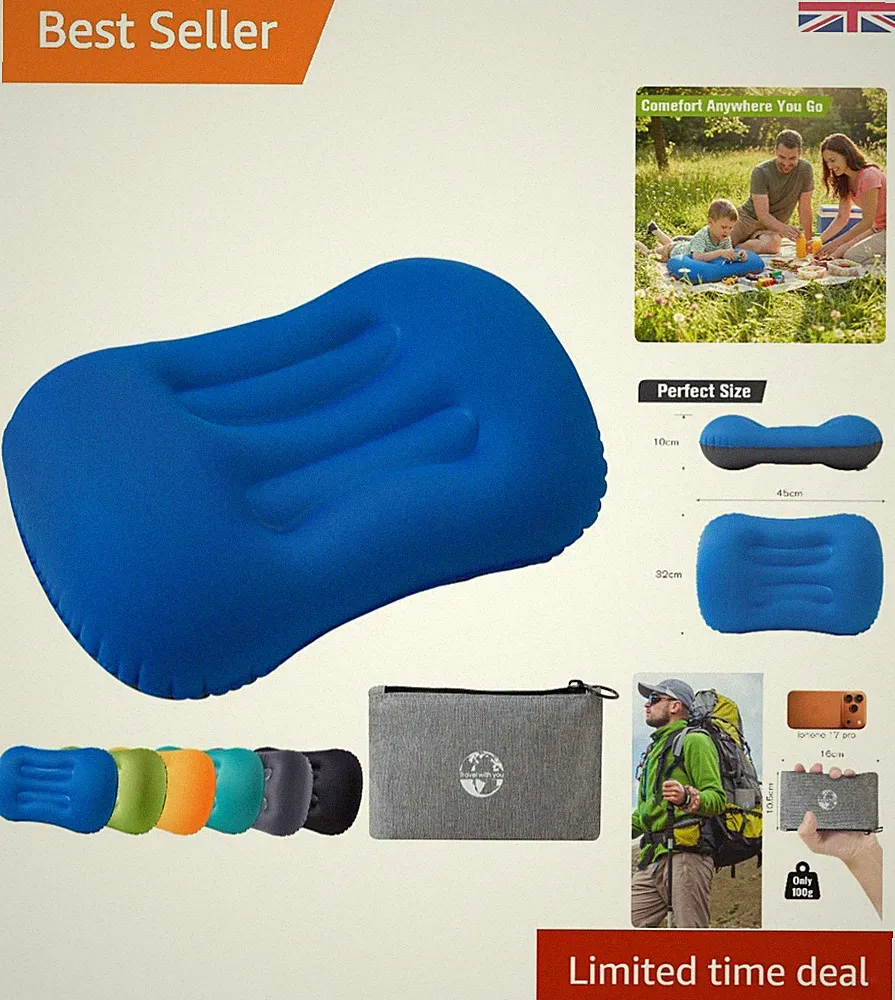 Leichtes ergonomisches aufblasbares Campingkissen - kompakt & reisefreundlich