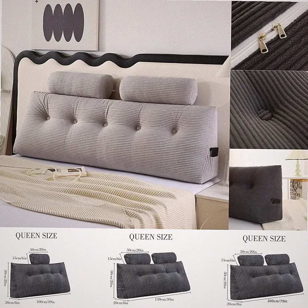 Lesekissen Rückenkissen Keilkissen Kissen Rückenstütze Rückenpolster für Bett