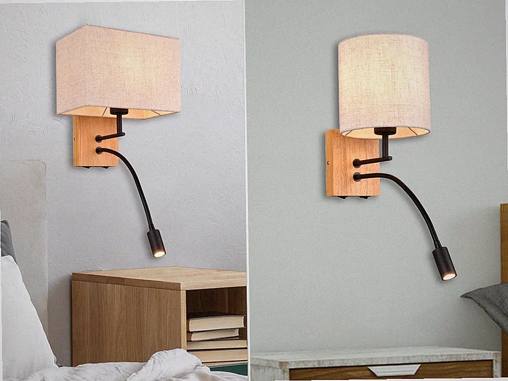 Leselampen Designklassiker Schlafzimmer Bett, Nachttischlampe Wandmontage rund