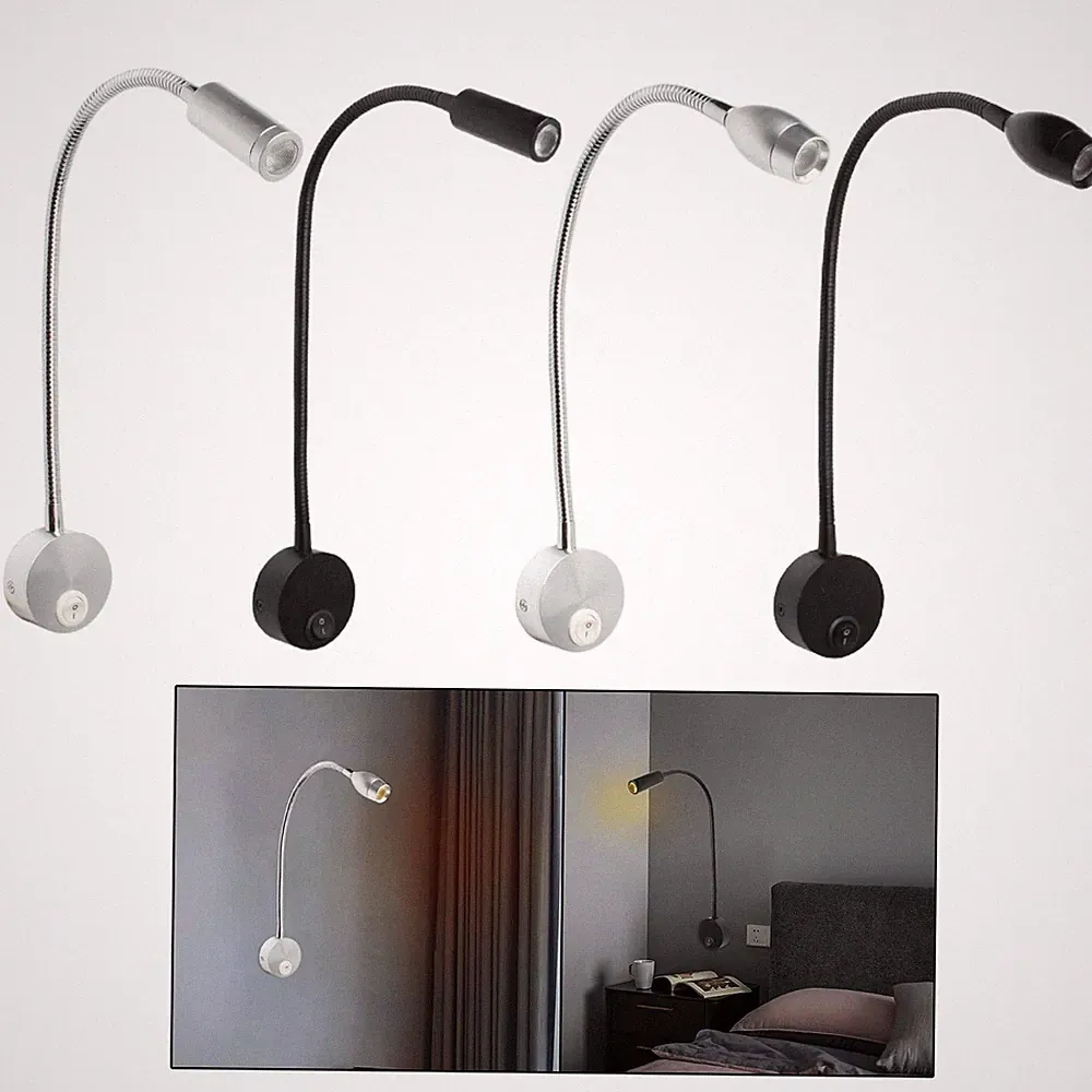 Leselampen für Bücher im Bett, Wandleuchte, minimalistische