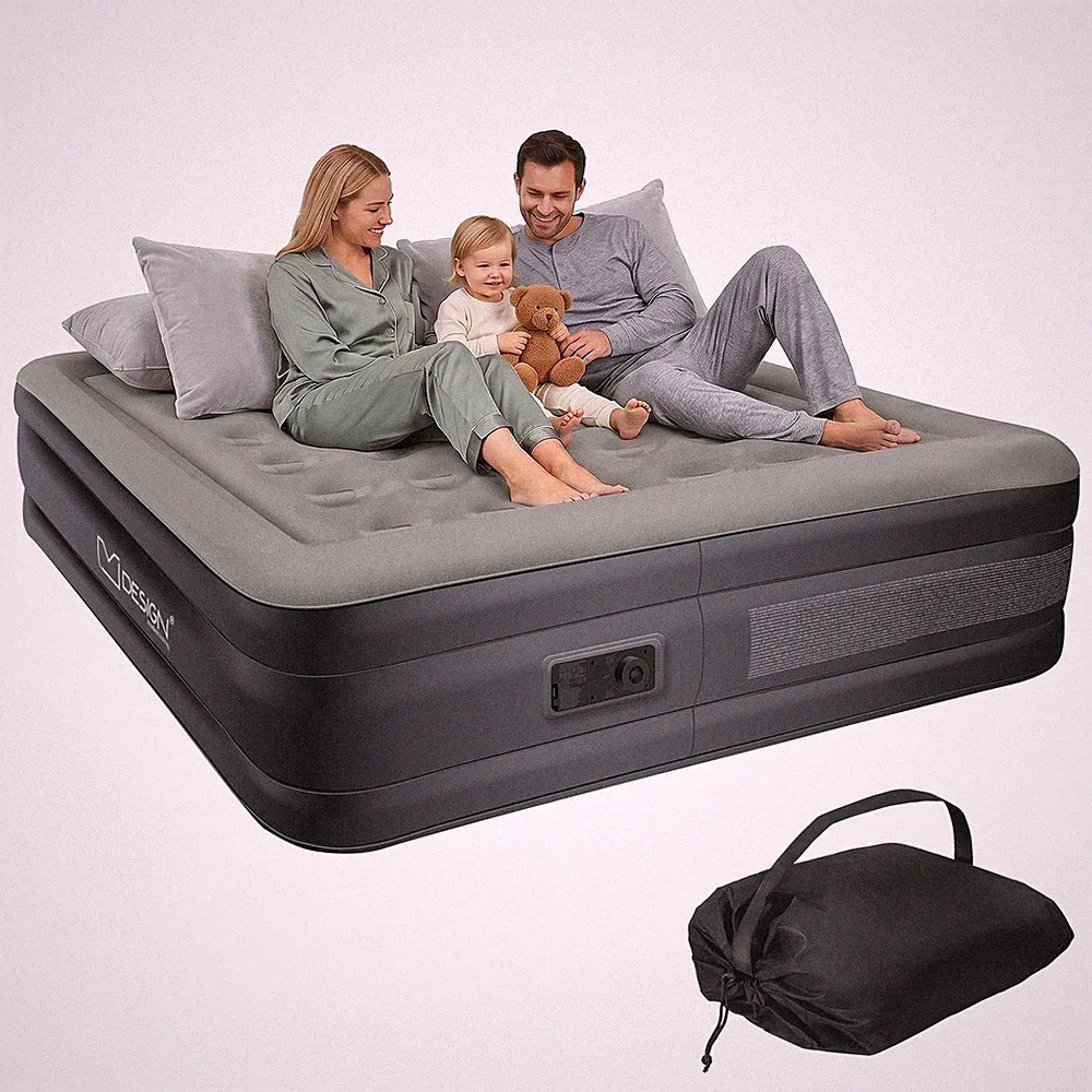 Luftbett Luftmatratze selbstaufblasend Reisebett Gästebett mit Pumpe 2 Personen