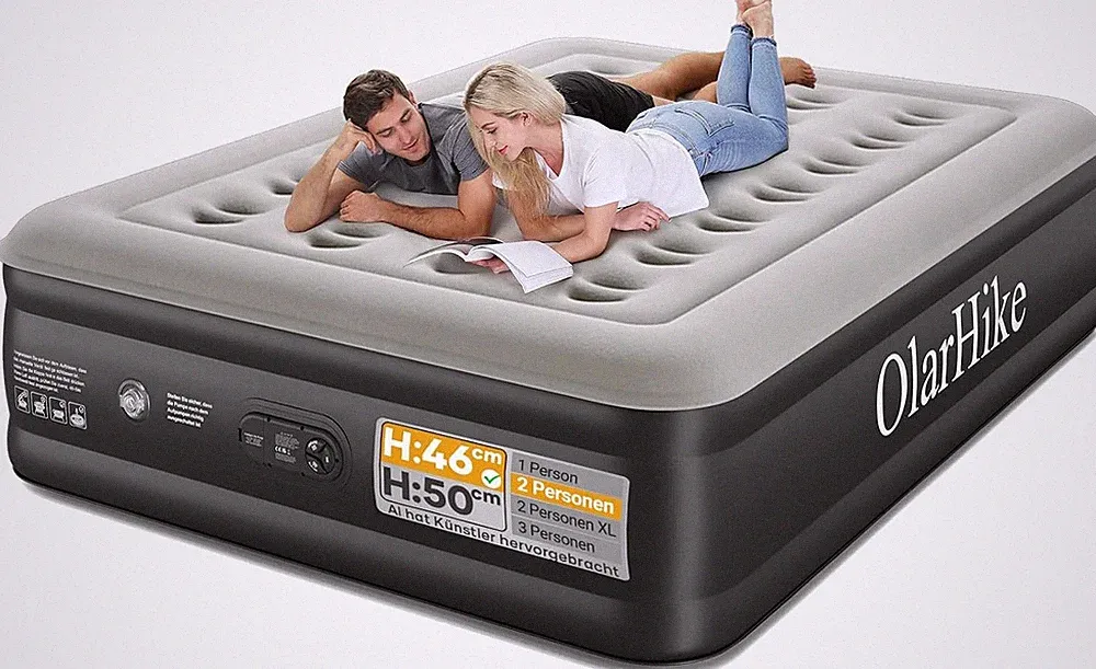 Luftmatratze Selbstaufblasend 140x200 Gästebett aufblasbar für Camping Zelt Sofa