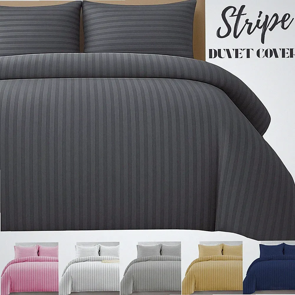 Luxus Bettbezug Set Streifen Bettbezüge Bettwäsche-Sets Single Double King Size