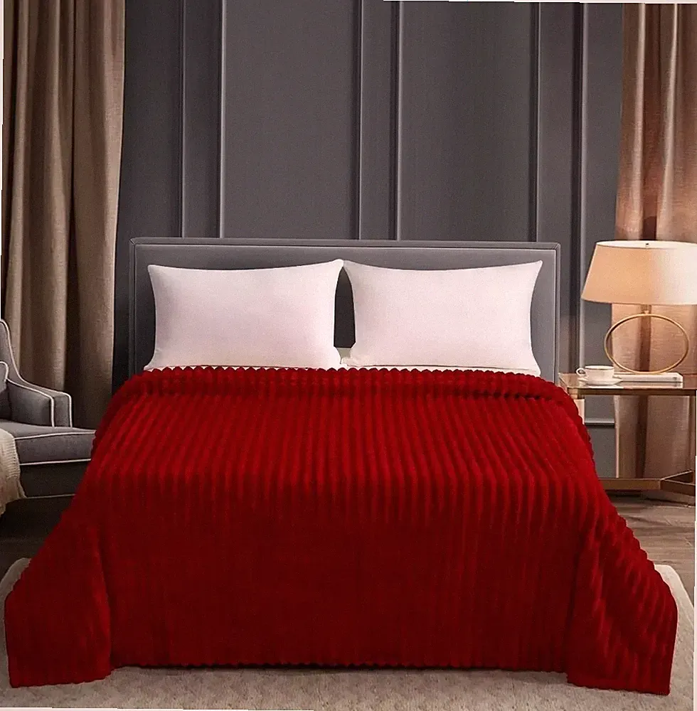Luxus Grob Gerippt Weiche Dicke Decke Sperrig FLEECE Überwurf Sofadecke Winter**