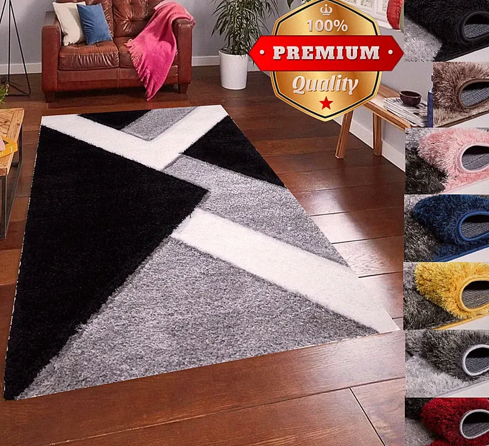 Luxus Shaggy Teppich Weich Flauschig Teppich für Schlafzimmer, Wohnzimmer Läufer Fußmatte