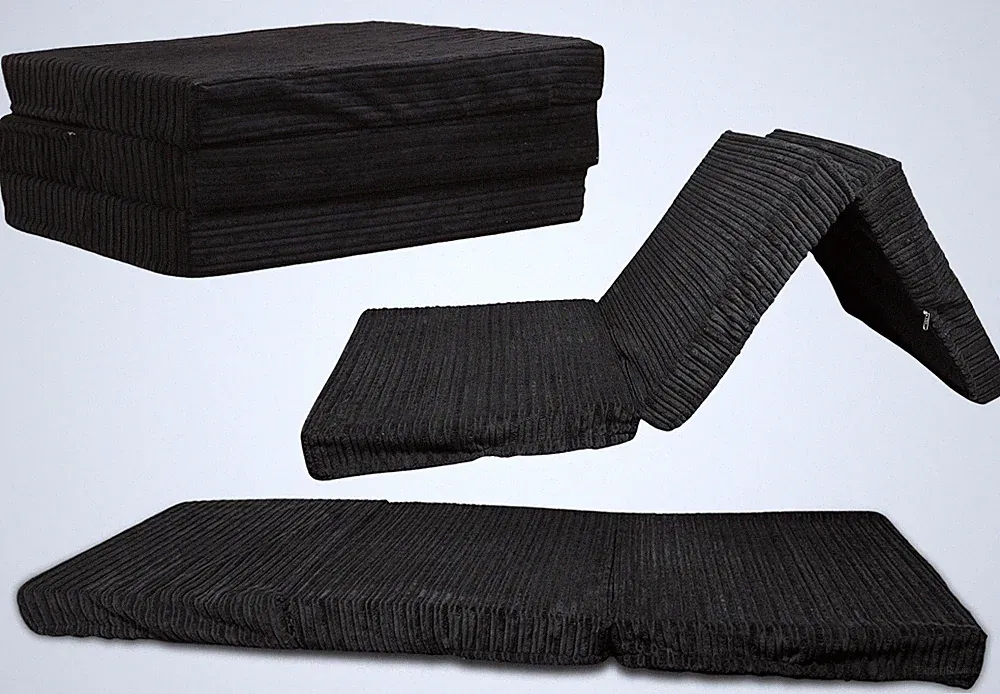 Luxus Stoff Einzelbett Z Bett Futon Matratze Kinder Fußhocker Pouf & Schlafbett