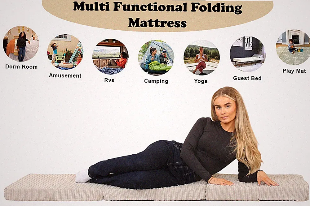 Luxus Stoff Z Bett Futon Matratze Erwachsene Fußhocker Pouf Stuhl & Schlafbett
