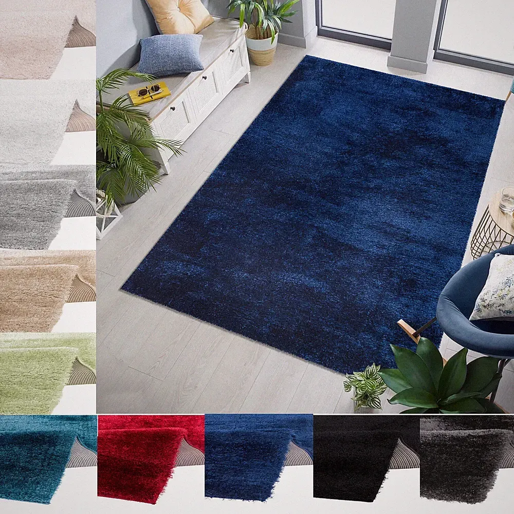 Luxus Weicher Shaggy Teppich Stilvoll Flauschig Teppich für Schlafzimmer & Wohnzimmer Fußmatte